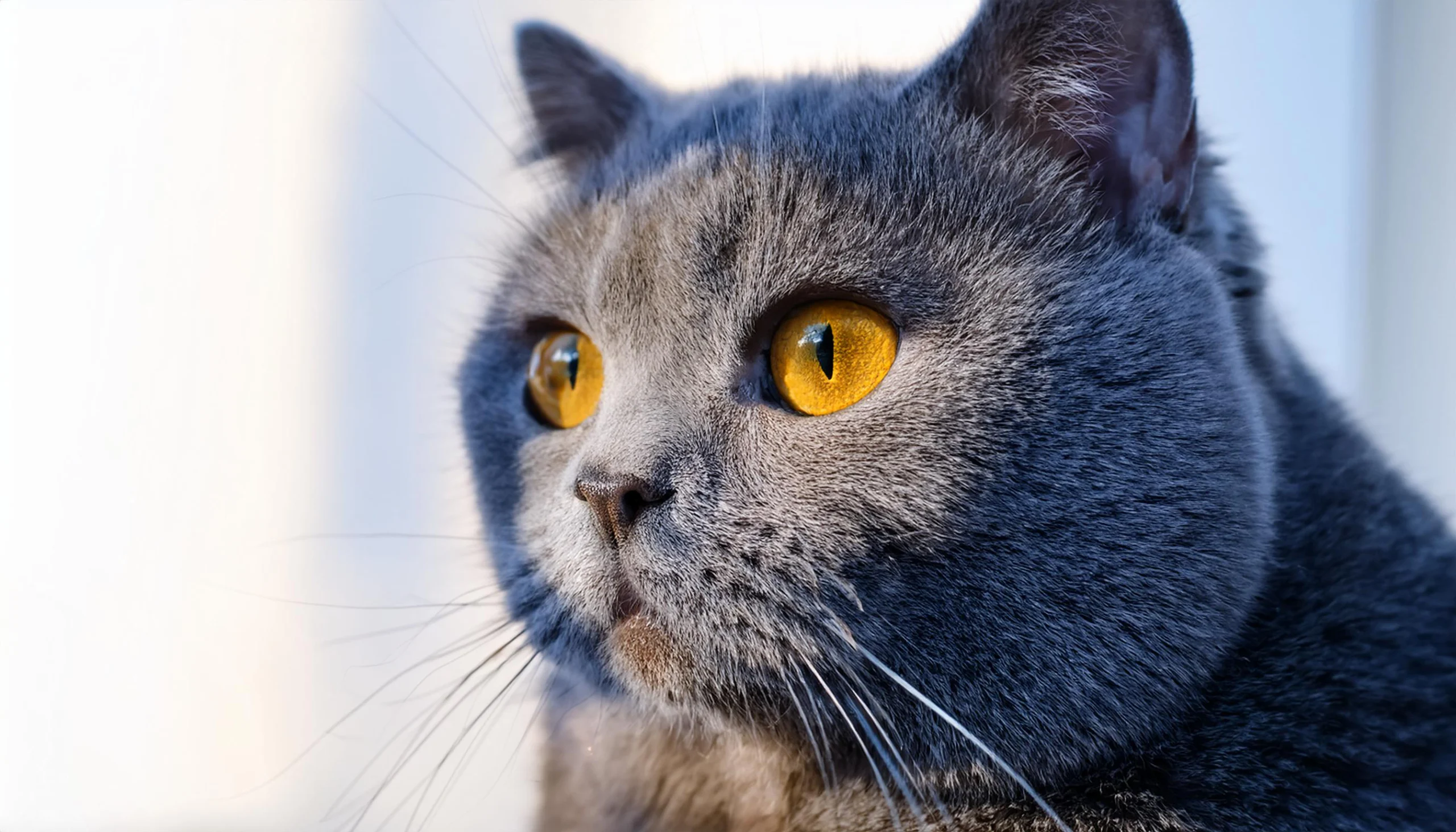 British Shorthair with copper eyes